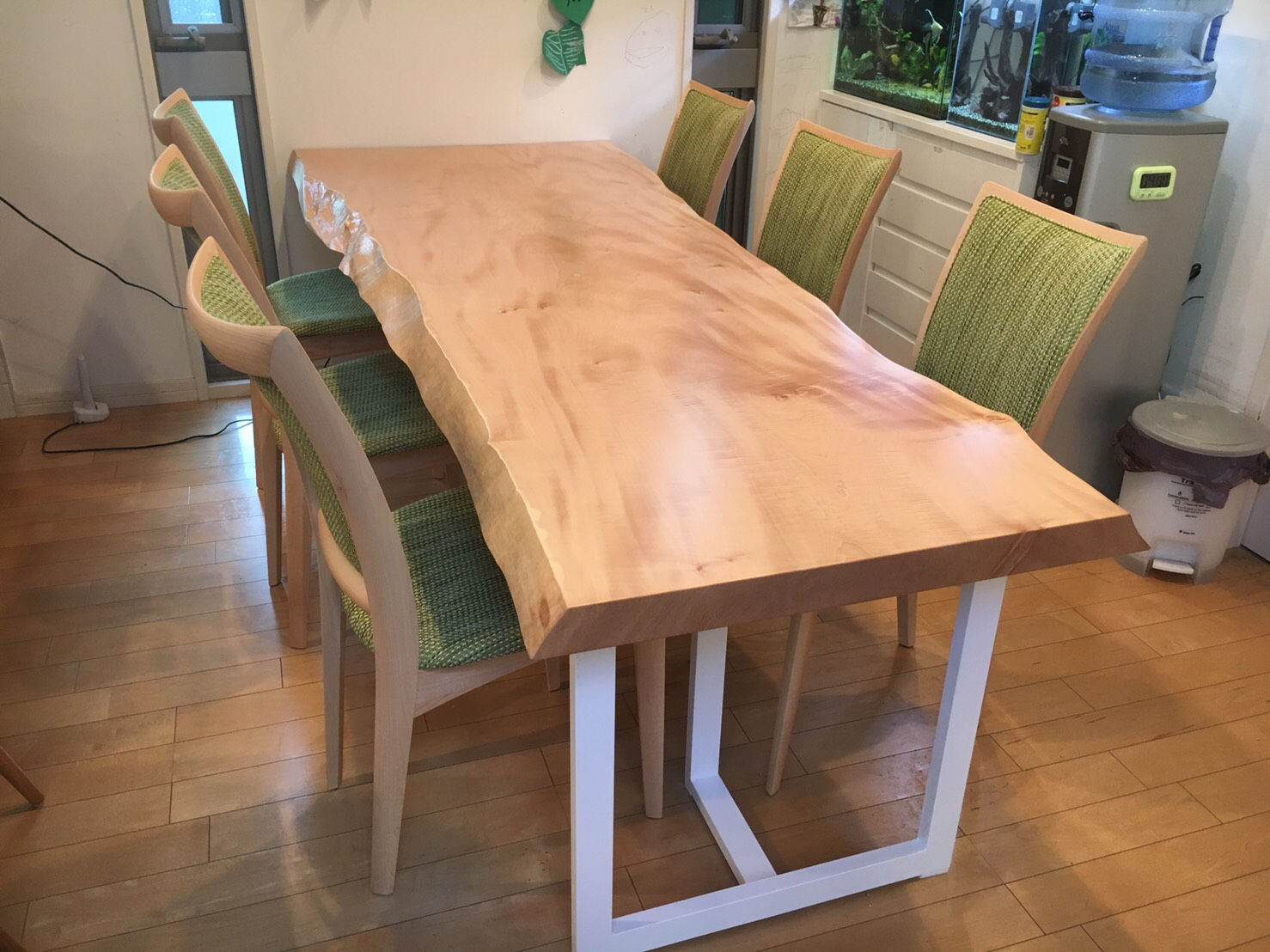 栃ノ木テーブル 一枚板 - 福岡県の家具